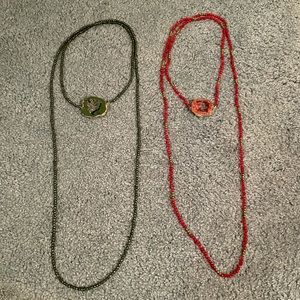 Double Wrap Gemstone Necklaces